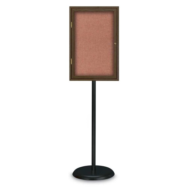 Corkboard, Double Door, Radius Frame, 60x36", Bronze/Buff